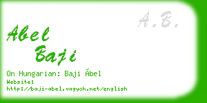 abel baji business card