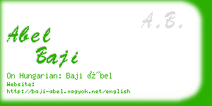 abel baji business card